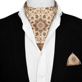 SIENNA SILK ASCOT AND POCKET SQUARE SET – PREMIUM COLLECTION